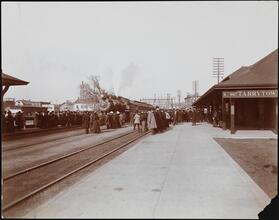 Tarrytown, N.Y., Railway Station (Delegation to Maxwell Briscoe Auto Factory).