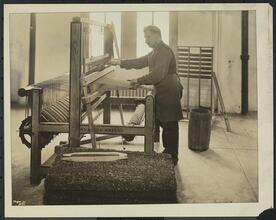 N.Y. Assoc. for the Blind, Men's Building, 338 East 35th Street, Interior, Rug Making Loom.