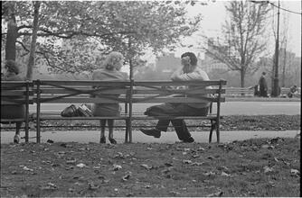 Men Are Such Wolves [Man talking to a woman in the park.]