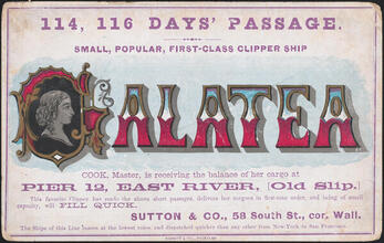 Small, Popular First-Class Clipper Ship Galatea