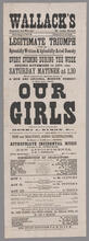 A new and original comedy in three acts, entitled "Our Girls", every evening during the week ending November 15, 1879