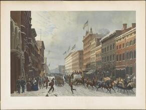 New-York. Winter Scene in Broadway