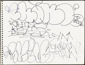 Chino to LA Rock [Page in LA 2's piece book.]