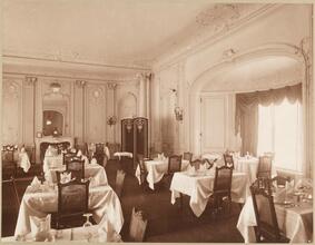 Interior Views of the Metropolitan Club House [Ladies' dining room.]