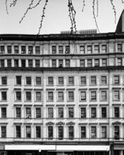 [280 Broadway, detail of upper stories on Chambers Street façade.]