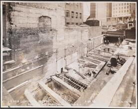 Madison Ave. Portion - Looking N.E. [Lincoln Building construction.]