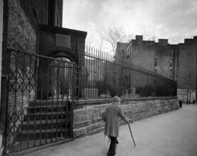 [Entrance to the First Shearith Israel Graveyard.]