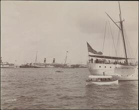 Ships, (Warships), American White Squadron, North River.