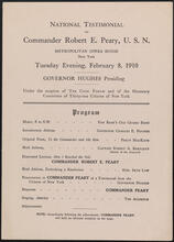 National Testimonial to Commander Robert E. Peary, U.S.N.