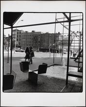 [Fulton and Water Streets, looking toward South Street Seaport Historic District.]