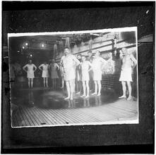 City Lodging House, 23rd Street & First Avenue -- lodgers taking compulsary bath, "Well-nourished" fat.
