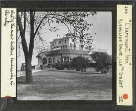 "Claremont Inn." Riverside Drive, 128th Street. A historic landmark.