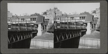 Elevated train station.