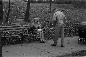 Men Are Such Wolves [Man talking to a woman in the park.]