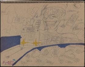 Transit Chris [Page in Daze's sketchbook.]