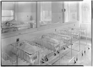 Beth Israel Hospital, Stuyvesant Square. Nursery.