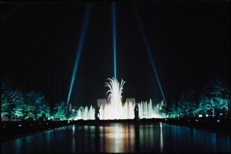 [Light show and fireworks.]