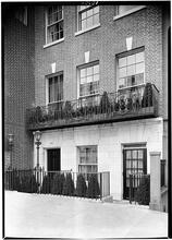 Mrs. Edgar Leonard [residence]. Exterior, lower part from right.