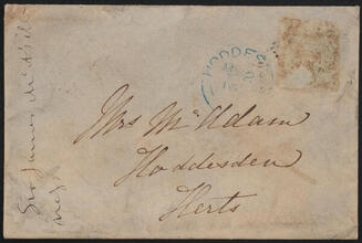 Envelope for letters from Annie McAdam to Anne Charlotte McAdam, May 22 and 27, 1852