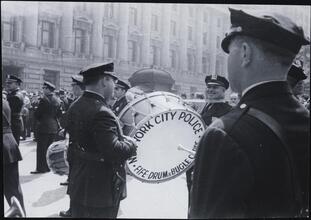 [New York City Police Department band.]
