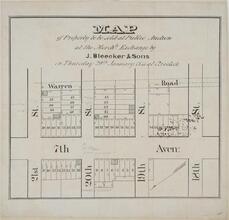 Map of Property to be sold at Public Auction at the Merchts Exchange by J. Bleecker & Sons on Thursday 29th January 1835 at 12 1/2 o'clock