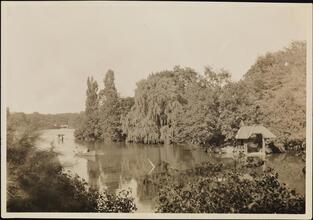 [Lake with boats, Central Park.]