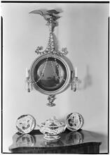 Louis de L'Aigle Munds Residence, 740 Park Avenue. Mirror and Royal Worcester China.