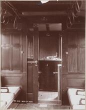 [Interior of elevated train car.]
