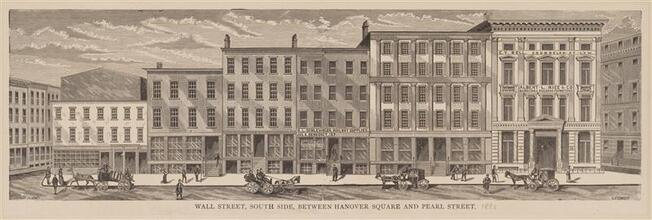 Wall Street, South Side, Between Hanover Square and Pearl Street