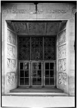 Brooklyn Law School. Detail of entrance panels.