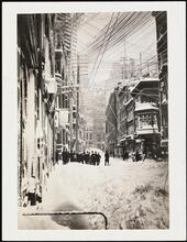 [New Street looking toward Wall Street, Blizzard of 1888.]