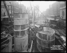 Woolworth Building, From Broadway End Looking West [Construction zone.]