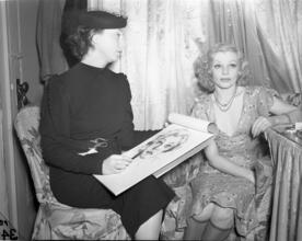 Clare Luce--Being Sketched at the Music Box by Mrs. F. O'Brien Garfield