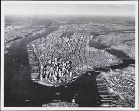 [Aerial view of Manhattan.]