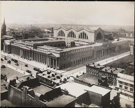 [Aerial view of Pennsylvania Station.]