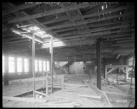 183rd Street and Washington Avenue. Parochial School, 2nd floor from N.E. corner looking S.W., to show defective ceiling.