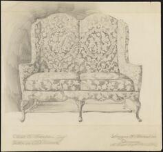 Chas. E. Sampson, Esqr. Settee in Needlework
