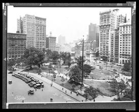 Madison Square. View taken across Madison Square, site for New York Life Insurance Company's new building.