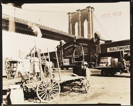 Brooklyn Bridge with Pier 21, Pennsylvania Railroad