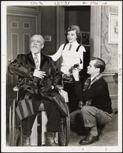 ["The Man Who Came to Dinner" theater still.]