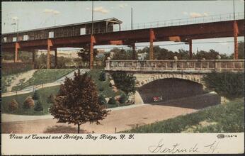 Viwe of Tunnel and Bridge, Bay Ridge, N. Y.