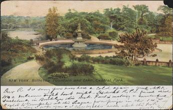 New York. Bethesda Fountain and Lake, Central Park.