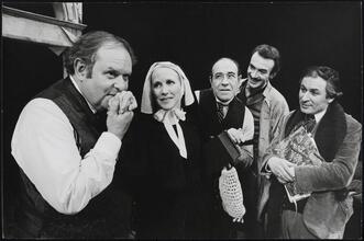 ["Break a Leg" theater still.]