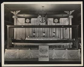 Aeolian Co., Window at 29 West 42nd Street Showing Model of "Leviathan" (Ocean Liner).
