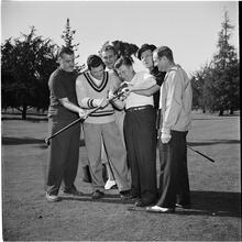 Arthur Godfrey [Godrey playing golf.]
