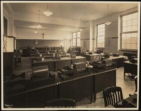 Schools, Aquinas High School, Secretary Practice Classroom.
