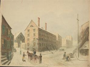 [Unidentified streetscape with snow.]