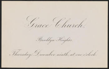 [Wedding of Ellen A. Low and Henry E. Pierrepont, Jr.]
