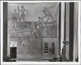 [S.S. "Normandie", Smoking Salon, Port Side Aft, Cabin Class.]