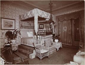 [Interiors, Mrs. Hughes, Bedroom.]